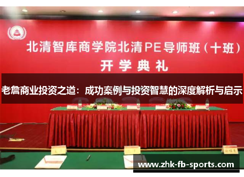 老詹商业投资之道:成功案例与投资智慧的深度解析与启示