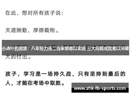 小波什的困境：八年努力连二当家都难以实现 三大问题成就难以突破